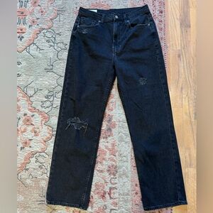 Gap loose high rise black jeans size 28